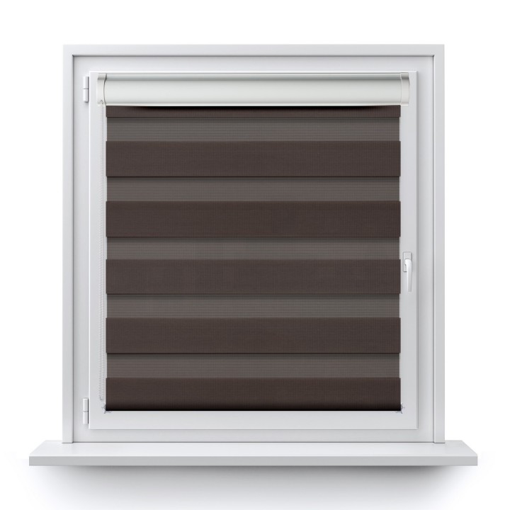 Roleta w kasecie PCV Dzień Noc Przyciemniająca Classic bez prowadnic Ciemnobrązowa 4