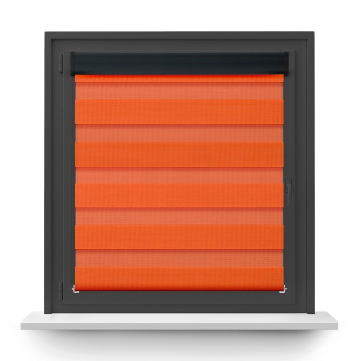 Roleta w kasecie PCV Dzień Noc Przyciemniająca Classic bez prowadnic Pomarańczowa 1213