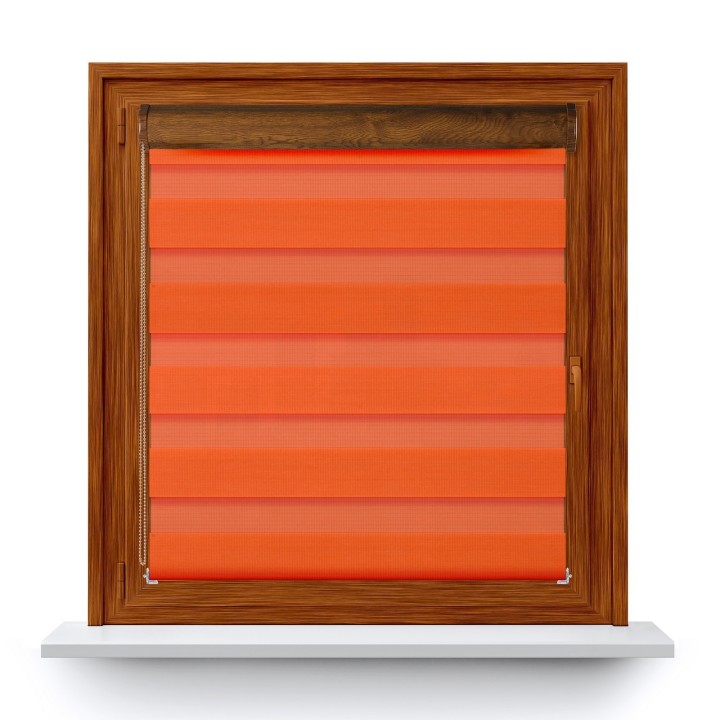 Roleta w kasecie PCV Dzień Noc Przyciemniająca Classic bez prowadnic Pomarańczowa 1213
