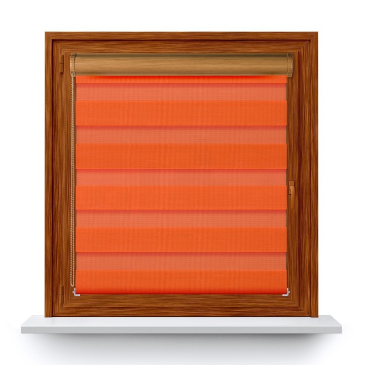 Roleta w kasecie PCV Dzień Noc Przyciemniająca Classic bez prowadnic Pomarańczowa 1213