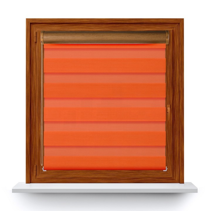 Roleta w kasecie PCV Dzień Noc Przyciemniająca Classic bez prowadnic Pomarańczowa 1213