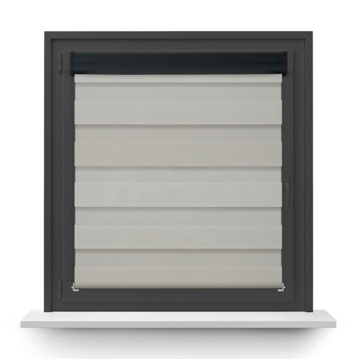 Roleta w kasecie PCV Dzień Noc Przyciemniająca Classic bez prowadnic Jasnoszara 21