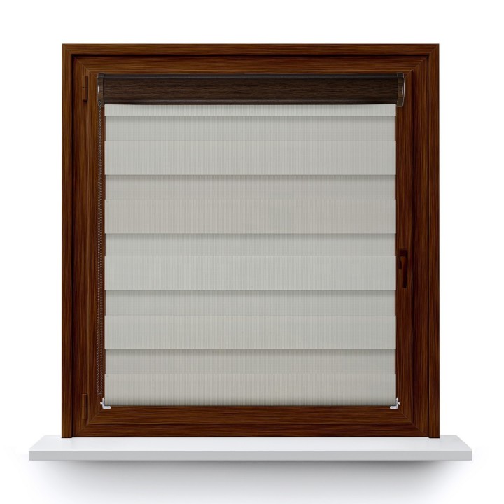 Roleta w kasecie PCV Dzień Noc Przyciemniająca Classic bez prowadnic Jasnoszara 21