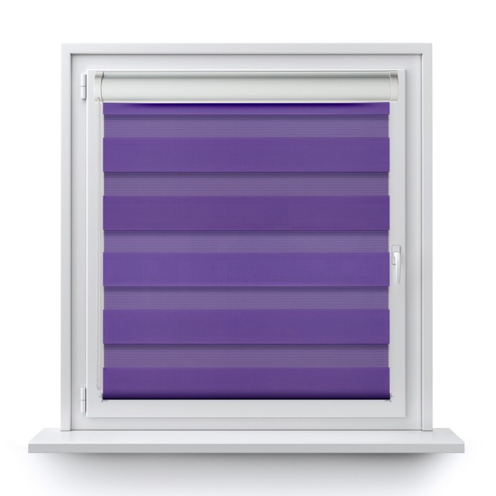Roleta w kasecie PCV Dzień Noc Przyciemniająca Classic bez prowadnic Fioletowa 608