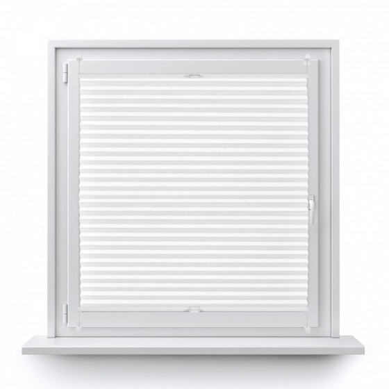 Crushed pleated blind white