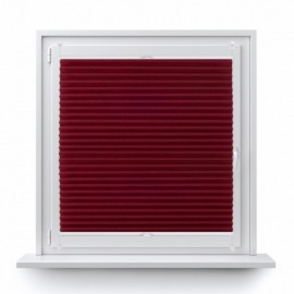 Crushed pleated blind claret