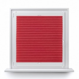 Crushed pleated blind red