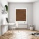 Bamboo pleated blind brown