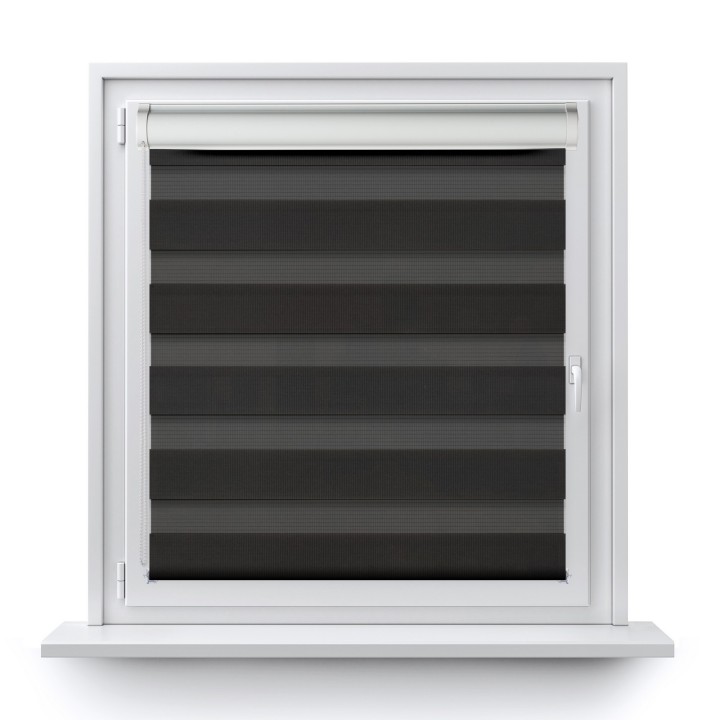 Roleta w kasecie PCV Dzień Noc Przyciemniająca Classic z prowadnicą Czarna 107