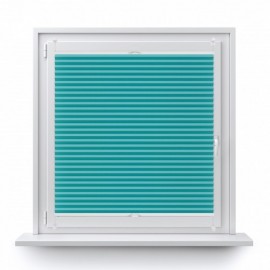 Blackout termo premium pleated blind turquoise
