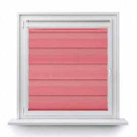 Roller blind in PVC cassette Day-Night Classic pink 604