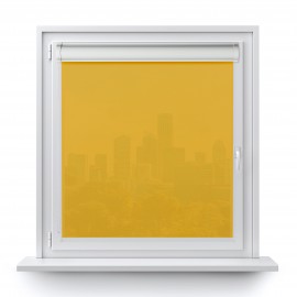 Roller blind in PVC cassette with a guide yellow 513
