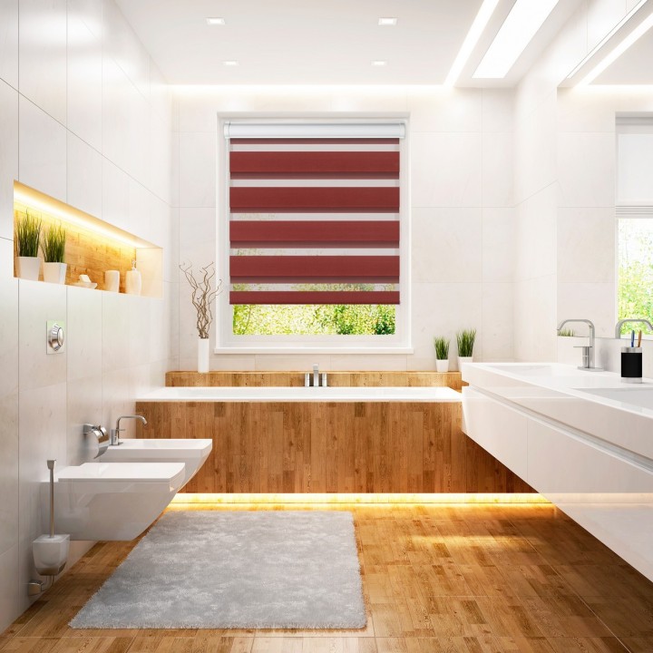 Roleta w kasecie PCV Dzień Noc Przyciemniająca Classic z prowadnicą Brązowa 1217