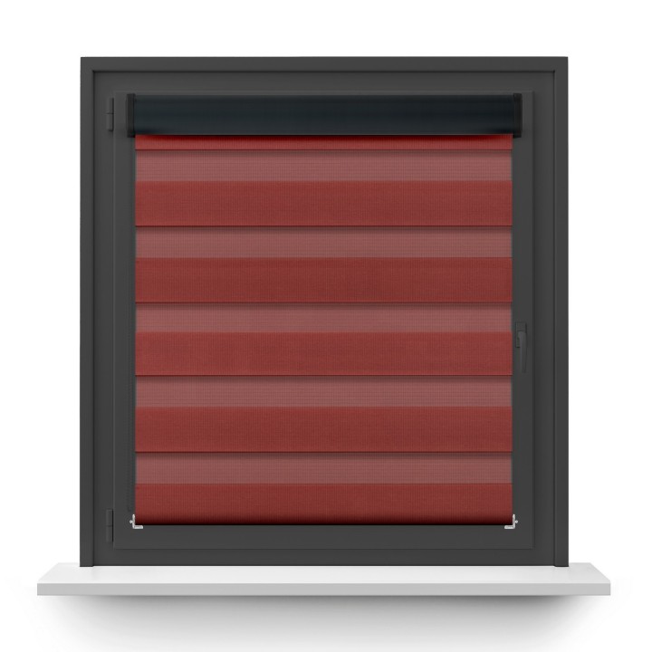 Roleta w kasecie PCV Dzień Noc Przyciemniająca Classic bez prowadnic Brązowa 1217