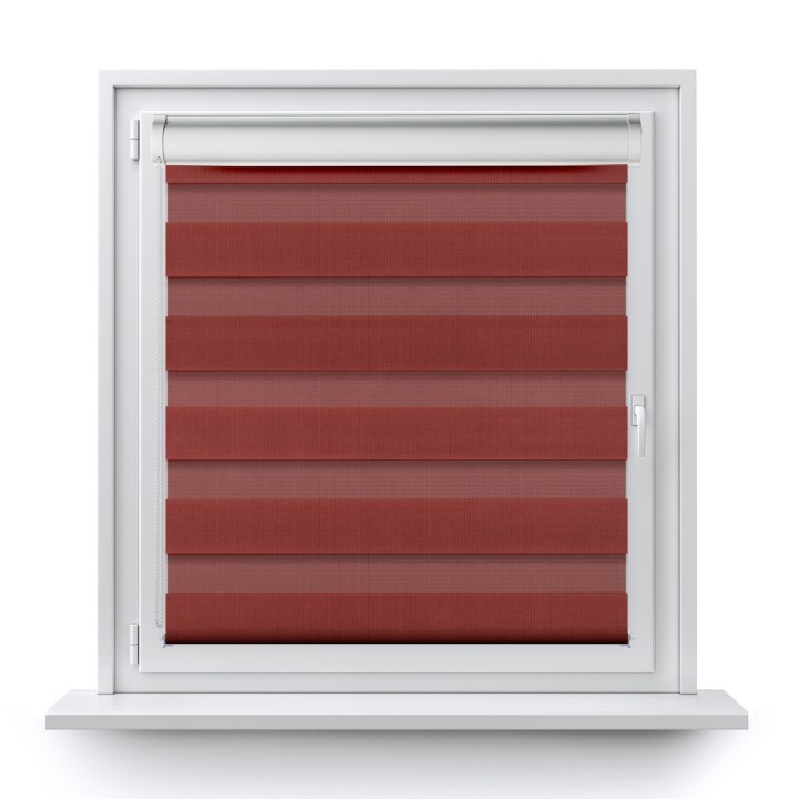 Roleta w kasecie PCV Dzień Noc Przyciemniająca Classic bez prowadnic Brązowa 1217