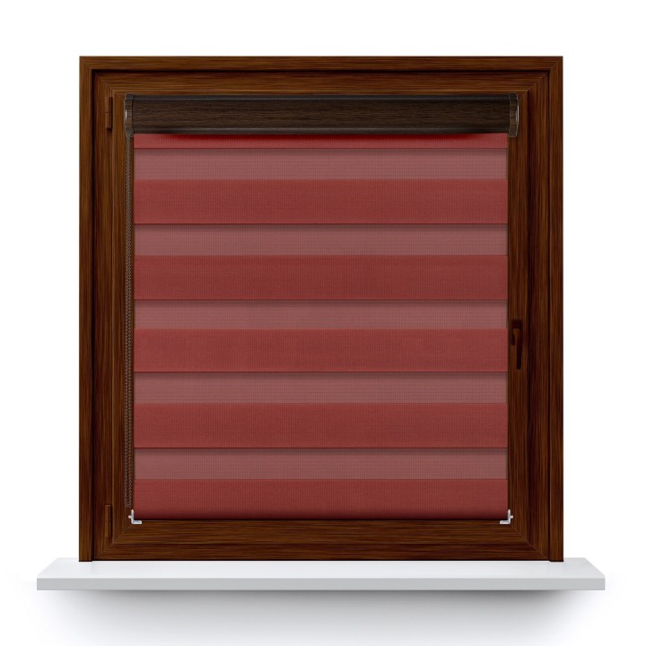 Roleta w kasecie PCV Dzień Noc Przyciemniająca Classic bez prowadnic Brązowa 1217