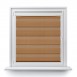 Roller blind in PVC cassette with guide Day-Night Classic light brown 1210