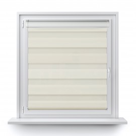 Roller blind in PVC cassette with guide Day-Night Classic creamy 03