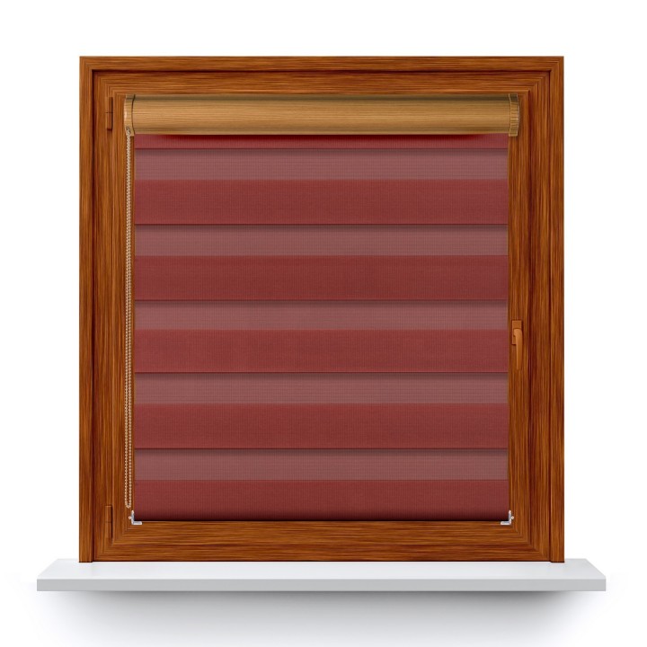 Roleta w kasecie PCV Dzień Noc Przyciemniająca Classic bez prowadnic Brązowa 1217