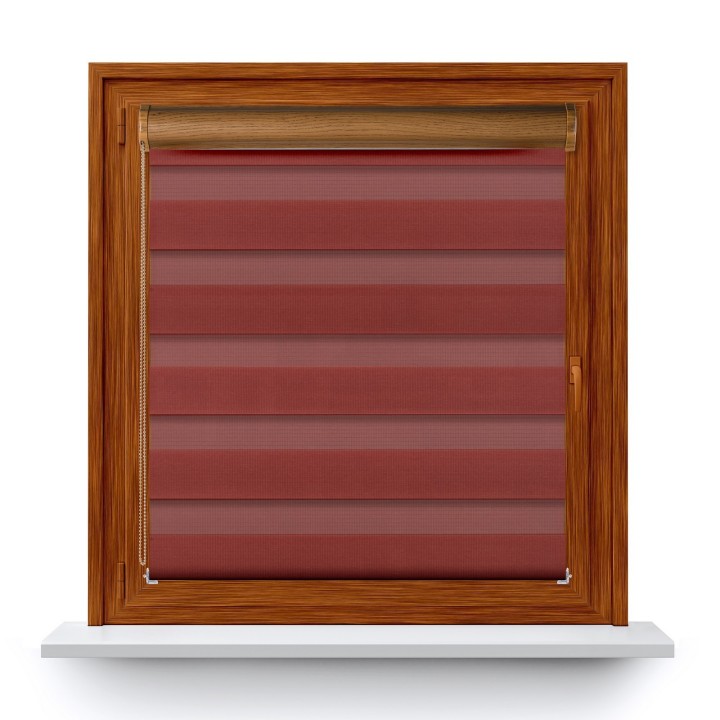 Roleta w kasecie PCV Dzień Noc Przyciemniająca Classic bez prowadnic Brązowa 1217