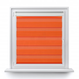 Roller blind in PVC cassette with guide Day-Night Classic orange 1213