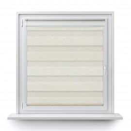 Roller blind in PVC cassette with guide Day-Night Classic straw 08