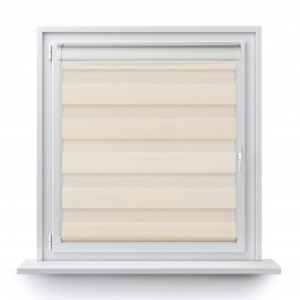 Roller blind in PVC cassette with guide Day-Night Classic dark cream 05