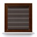 Roller blind in PVC cassette with guide Day-Night Classic dark brown 04