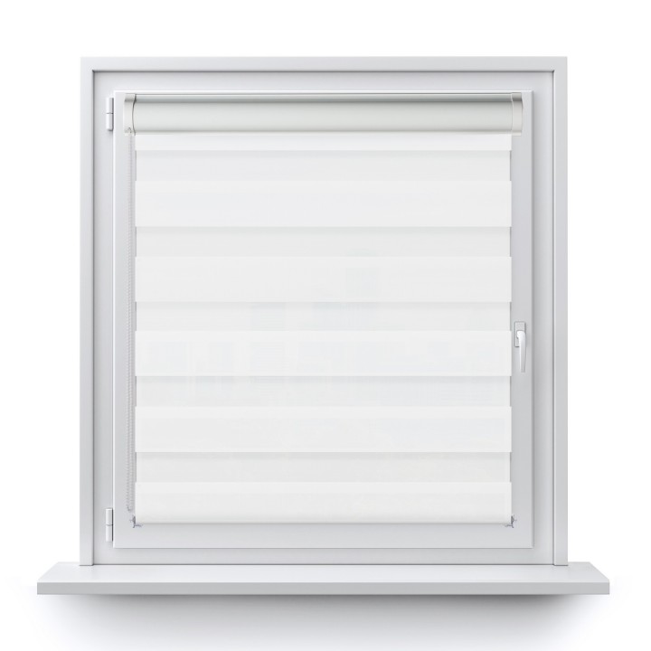 Roleta w kasecie PCV Dzień Noc Przyciemniająca Classic bez prowadnic Biała 1