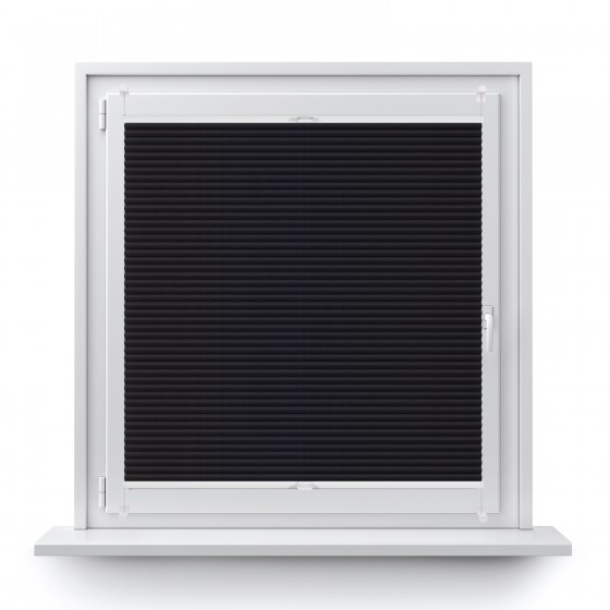 Thermo-blackout honeycomb pleated blind stalowy