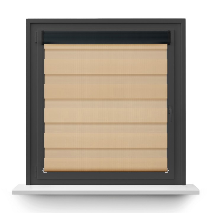Roleta w kasecie PCV Dzień Noc Przyciemniająca Classic bez prowadnic Beżowa 9