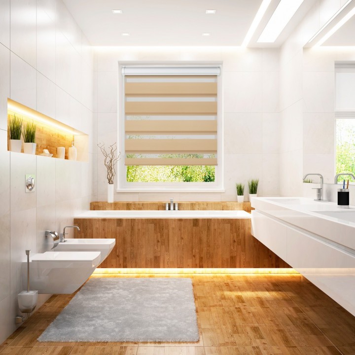 Roleta w kasecie PCV Dzień Noc Przyciemniająca Classic bez prowadnic Beżowa 9