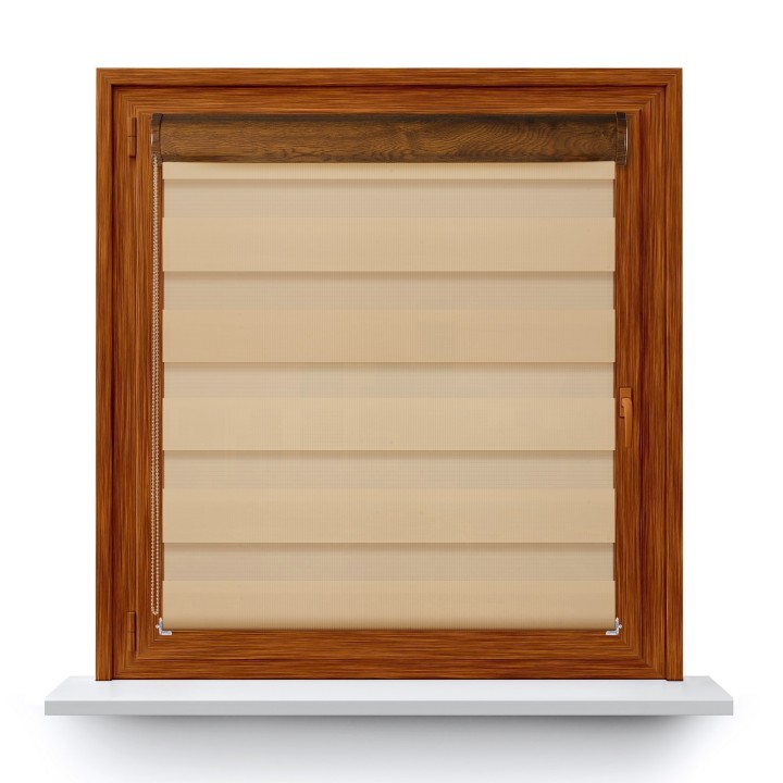 Roleta w kasecie PCV Dzień Noc Przyciemniająca Classic bez prowadnic Beżowa 9