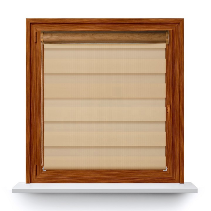 Roleta w kasecie PCV Dzień Noc Przyciemniająca Classic bez prowadnic Beżowa 9