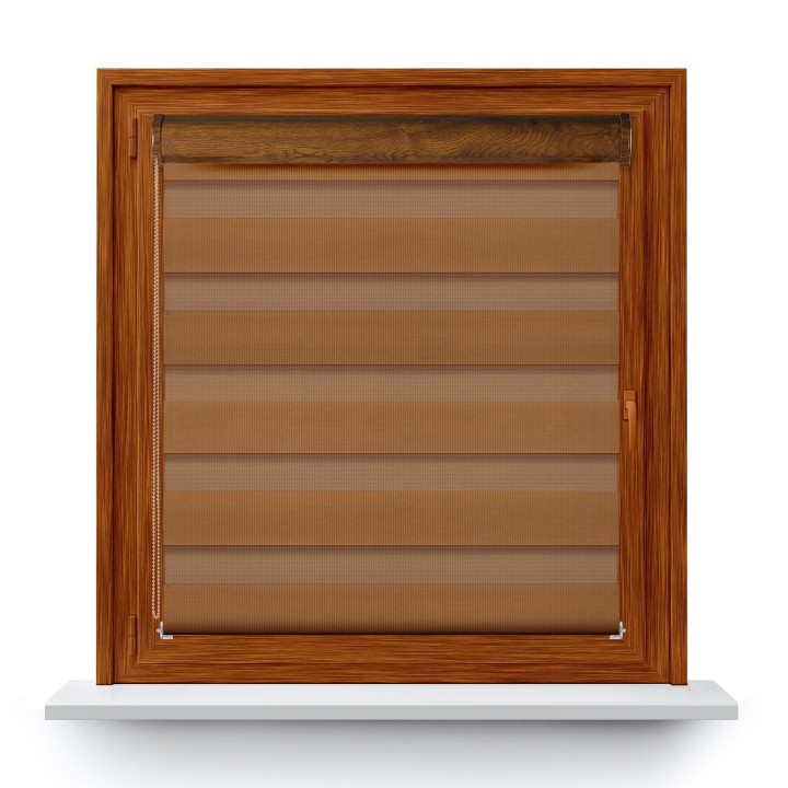 Roleta w kasecie PCV Dzień Noc Przyciemniająca Classic z prowadnicą Beżowa 1211