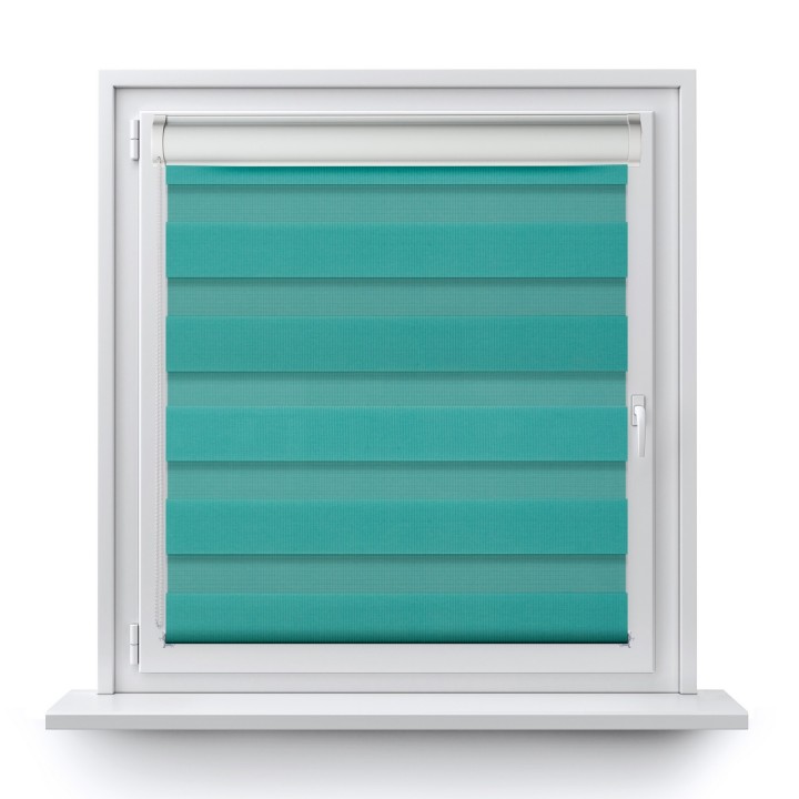 Roleta w kasecie PCV Dzień Noc Przyciemniająca Classic bez prowadnic Turkusowa 1208