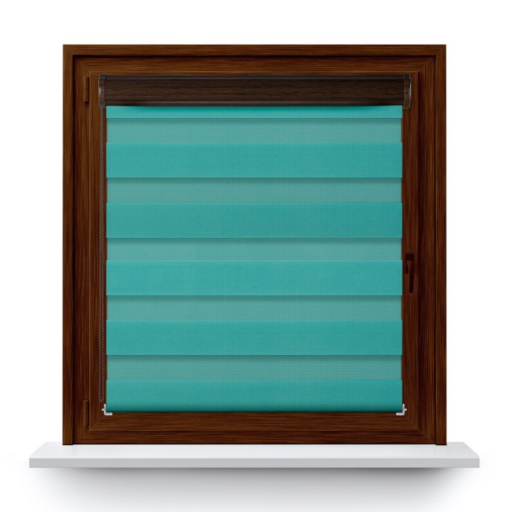 Roleta w kasecie PCV Dzień Noc Przyciemniająca Classic bez prowadnic Turkusowa 1208