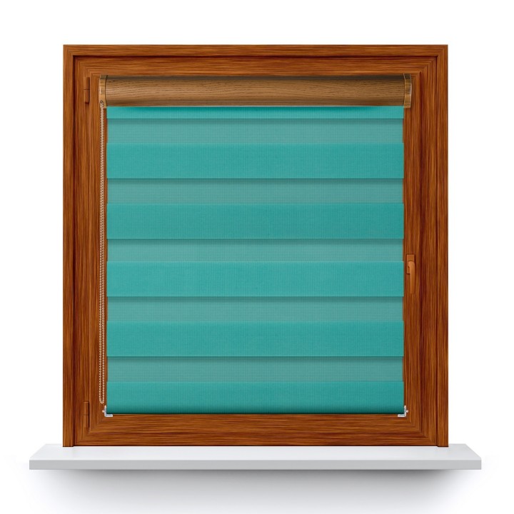 Roleta w kasecie PCV Dzień Noc Przyciemniająca Classic bez prowadnic Turkusowa 1208