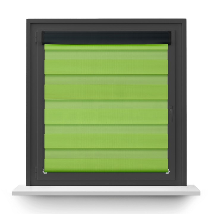 Roleta w kasecie PCV Dzień Noc Przyciemniająca Classic bez prowadnic Zielona Ag312