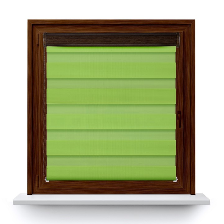 Roleta w kasecie PCV Dzień Noc Przyciemniająca Classic bez prowadnic Zielona Ag312