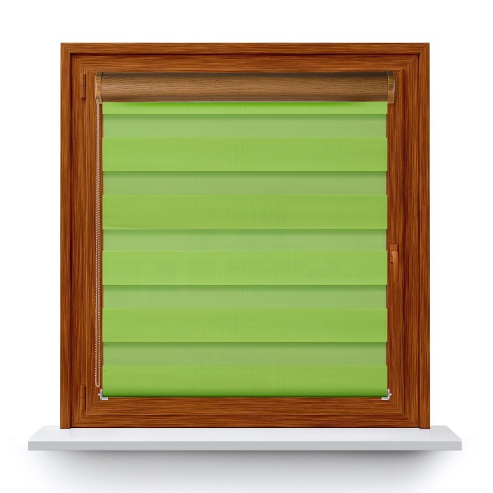 Roleta w kasecie PCV Dzień Noc Przyciemniająca Classic bez prowadnic Zielona Ag312