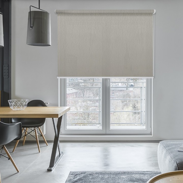 Roleta wolnowisząca Gładka Przyciemniająca Bambus Szara 328