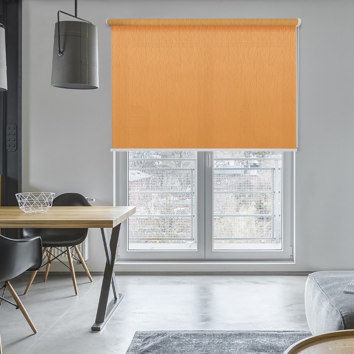 Roleta wolnowisząca Gładka Przyciemniająca Bambus Pomarańczowa 327