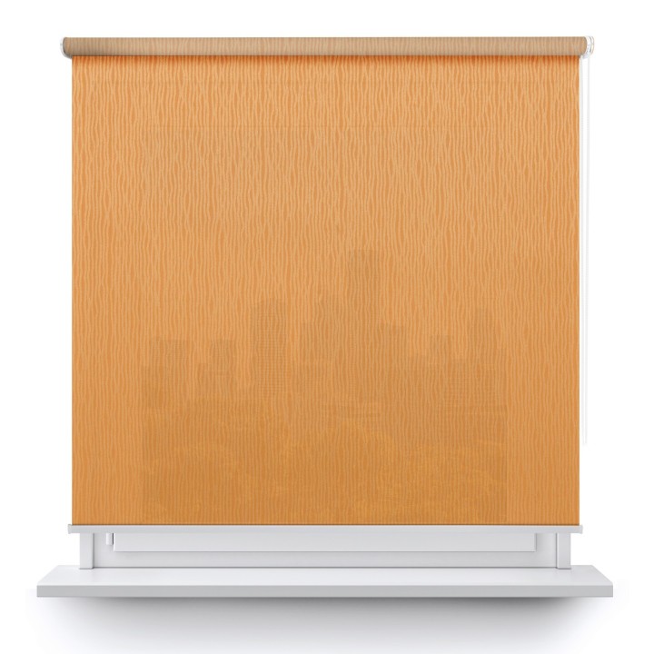 Roleta wolnowisząca Gładka Przyciemniająca Bambus Pomarańczowa 327