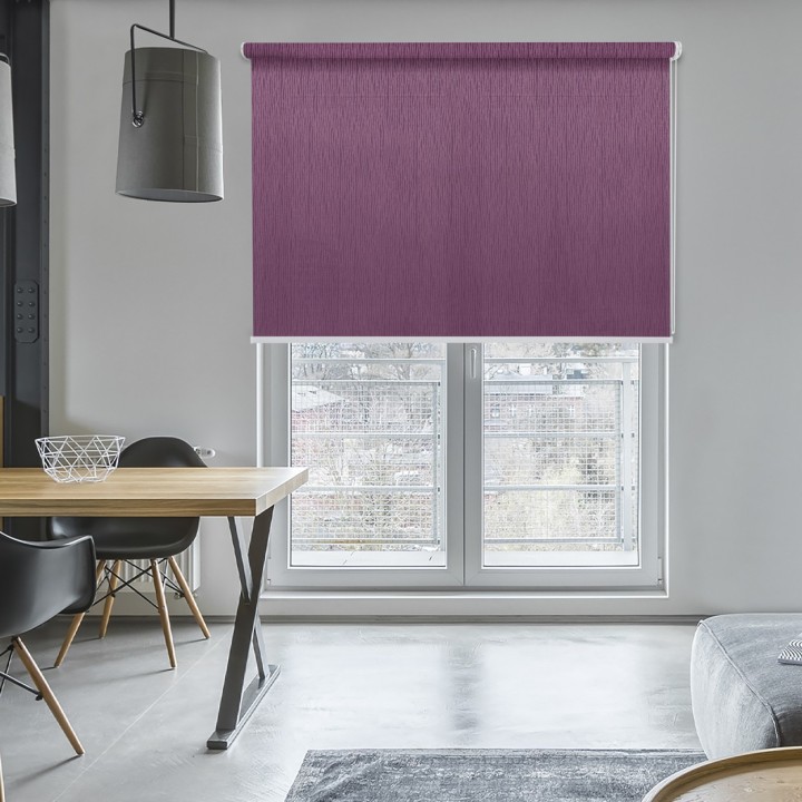Roleta wolnowisząca Gładka Przyciemniająca Bambus Fioletowa 330