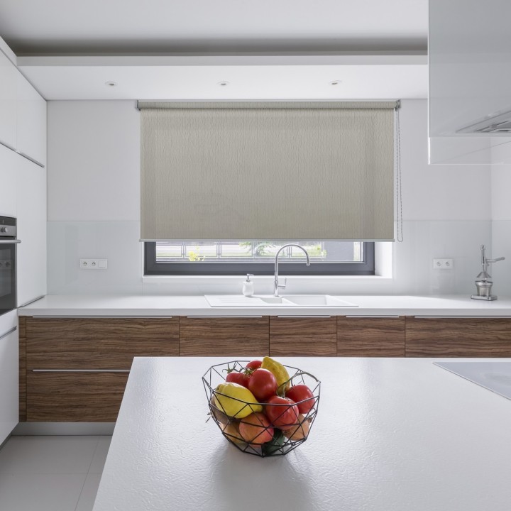 Roleta wolnowisząca Gładka Przyciemniająca Bambus Szara 328