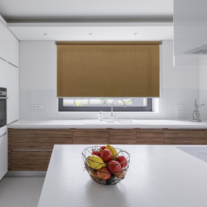 Roleta wolnowisząca Gładka Przyciemniająca Bambus Brązowa 323