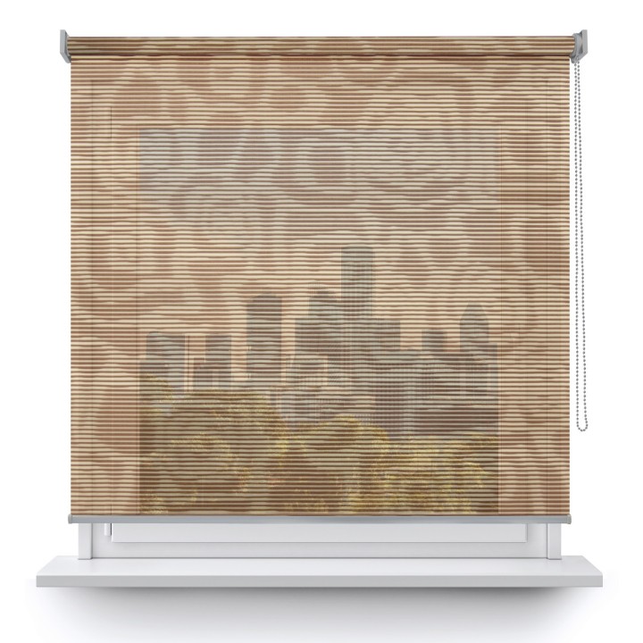 Roleta wolnowisząca Gładka Przyciemniająca Borneo Brązowa 104