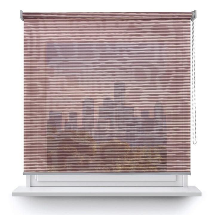 Roleta wolnowisząca Gładka Przyciemniająca Borneo Bordowa 106