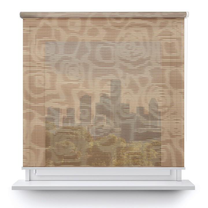 Roleta wolnowisząca Gładka Przyciemniająca Borneo Brązowa 104